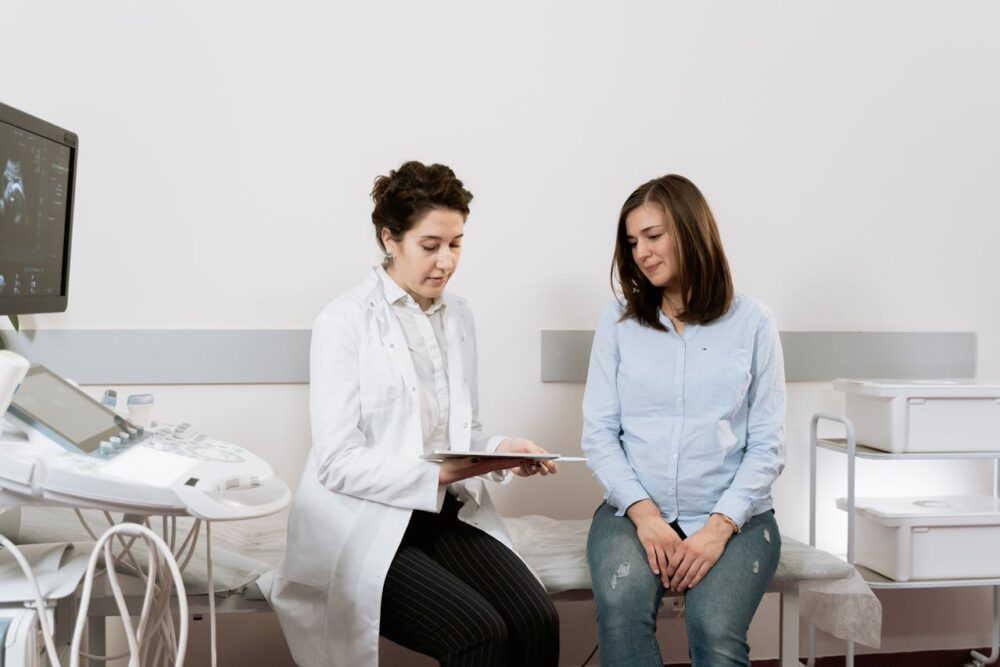 fertility assessments with two women in consultation room